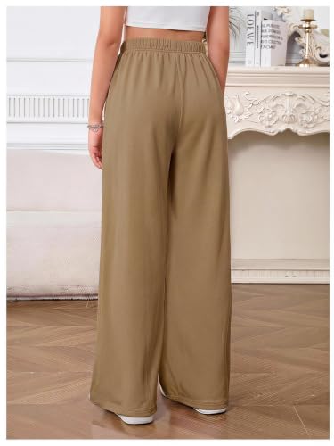Image of SOLY HUX Girl's Wide Leg Sweatpants Loose Baggy Pants with Pockets