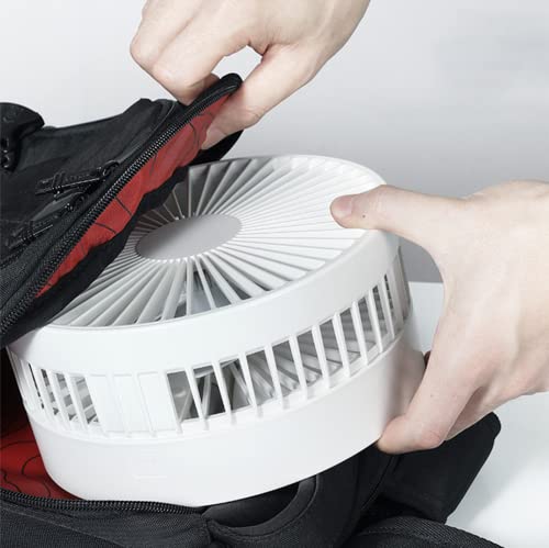 Xlsbz Portable Fan Rechargeable, Stand & Table Fan Folding Telescopic & Adjustable Height For Office Home Outdoor Camping (White) #TOP2