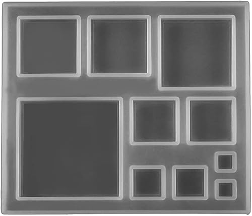 4 estilos de resina gema corazón cuadrado cristal esférico resina epoxi molde DIY fabricación de joyas hallazgos herramientas suministros accesorios