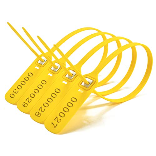 Plomba zabezpieczająca z zabezpieczeniem przed manipulacją Numerowane zawieszki, numerowane krawaty Metalowa wstawka z zatrzaskiem 400 mm Wielokolorowy 100 szt.(White,100pcs)