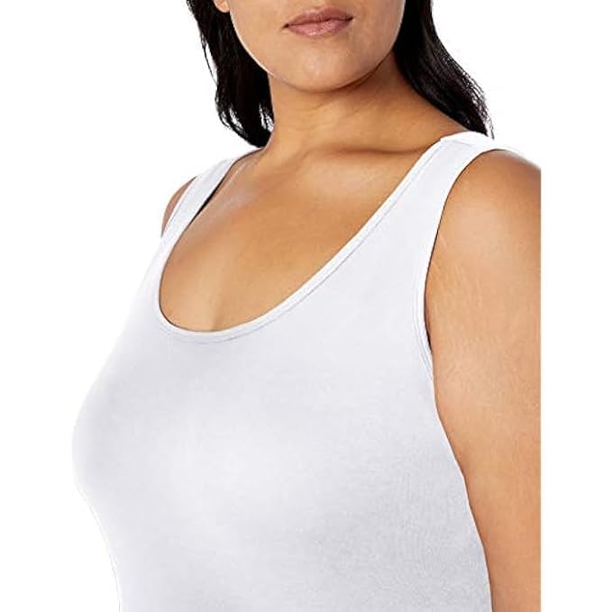 GEIFA Tummy Control Shape wear Tank Tops Seamless Round Neck Compression Body Shaper Camisole Pack of 1 (2XL, White) - Image 4 thumbnail