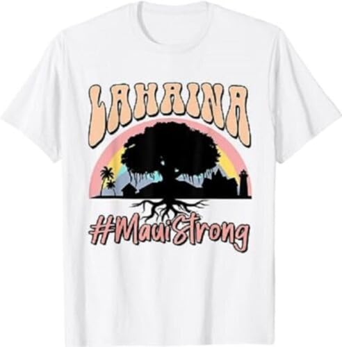 Maui lahaina hawaii banyan tree strong t-shirt white xxl