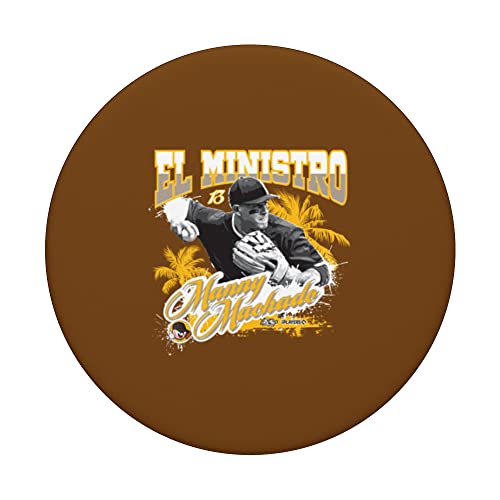 Manny Machado San Diego Baseball Sket One x MLB Players PopSockets Swappable PopGrip, Black - Image 3