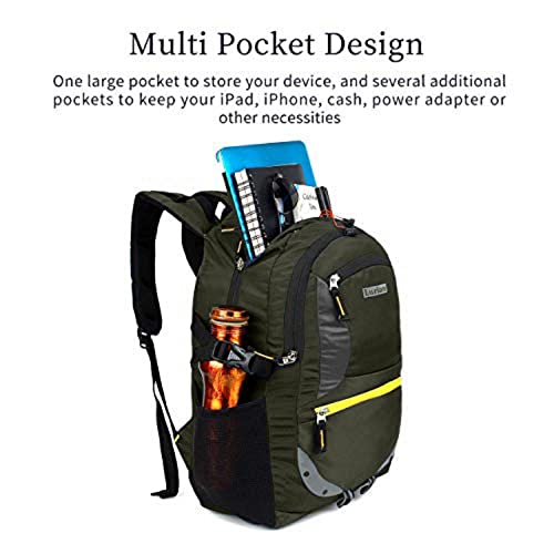 Image of Luzian LB1100 32 Ltrs Casual bagpack /School Bag /Laptop Backpack with RAIN Cover and USB Port. (Olive Green)