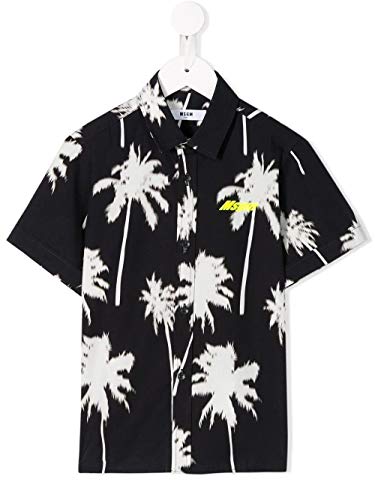 Luxury Fashion | Msgm Menino 02237611009 Preto Algodão Camisa | Primavera-verão 20
