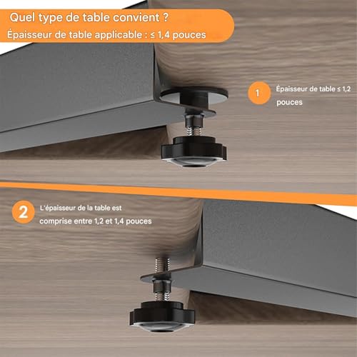 Plateau clavier à fixation par serrage contre le mal de dos sur bureau - 6