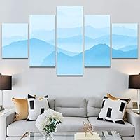 SIGNWIN 5 Panel Canvas Wall Art Abstract Colorful Decorative Elements Modern Artwork for Home Decorations Ready to Hang - 60