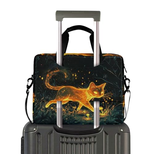 Funda para portátil 15.6 pulgadas con asa y correa naranja miniatura 4