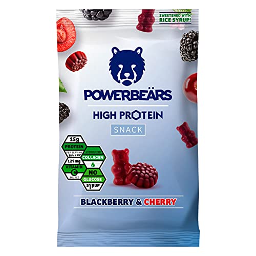 Powerbeärs High Protein Blackberry and Cherry | Protein Rich Fruit Gummies (16x50g) - Afbeelding 5