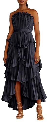 Amur Women's Janey Tiered Shell Midi Dress, Navy, 0