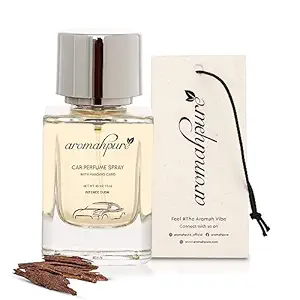Aromahpure Classic Car Perfume Spray with Hanging Card | 45ml | Intense Oudh - Oudh Car Freshener | 500+ sprays, Long Lasting | Air Freshener for Car Interior