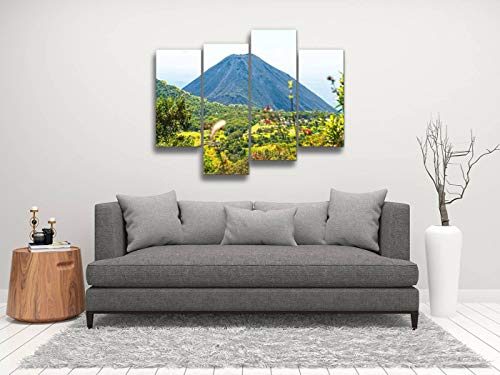 Izalco Volcano Cerro Verde National Park El Salvador Canvas Wall Art Hanging Paintings Modern Artwork Abstract Picture Prints Home Decoration Gift Unique Designed Framed 4 Panel #TOP3