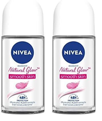 NIVEA Natural Glow Smooth Skin Deodorant Roll On for Women, 50ml (originally Whitening Smooth Skin) (Pack of 2)-image-31