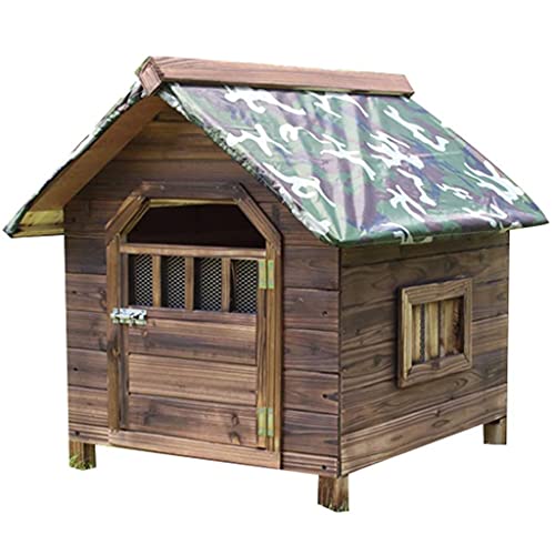 Amazon.co.jp: 犬小屋の炭化無垢材耐候性、犬小屋犬小屋木製屋外、犬