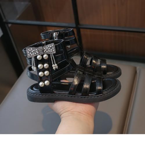 Toddler Girls Sandals Gladiato𝐫 Shoe Side Zipper Non Slip Summer Beach Shoes Outdoor Princess Dress Flat Fashion3