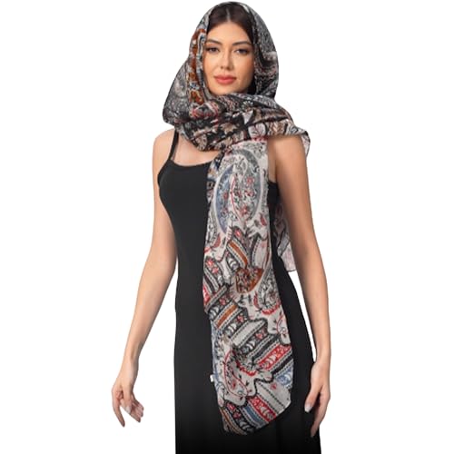 Paisley Pattern Pashmina Shawl Rave Scarf, Womens Soft Sun Shawls Wraps Scarves Hijab