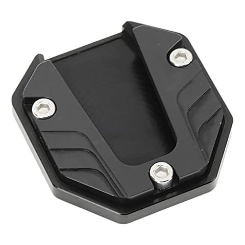 Podkładka Pod Stojak Boczny Motocykla, materiał ze Stopu Aluminium, Model Ogólny, Stojak Przedłużający o Dużej Wytrzymałości, Solidny i Wytrzymały, z obsługą Miękkich (Black)
