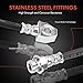 A-Premium Rear Driver and Passenger Brake Hydraulic Hose Compatible with Jeep Models - Grand Cherokee WJ 1999 2000 2001 2002 2003 2004 4.0L 4.7L - Replace# 52128095, Pack of 2
