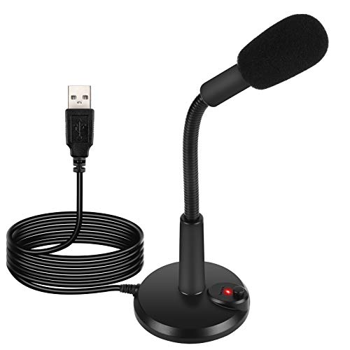 Microphone for Computer, LarmTek USB Microphone for Business Video Conference,Recording,Chat,Skype,Online Class,Mute Button with Led Indicator,Plug and Play Compatible with Laptop Pc MacBookâ€¦
