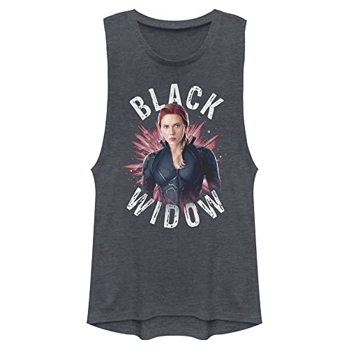 Chemise Marvel Black Widow Burst pour Femme en coton noir stylé