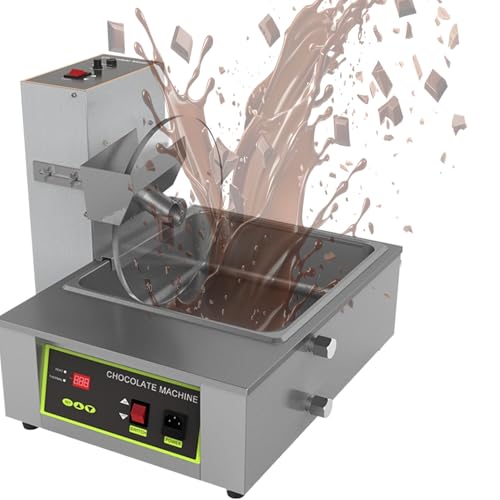 BEESOM Atemperado Y Elaboración Chocolate,Calentador Comercial Chocolate,para Fundir Chocolate,Máquina Moldeadora Chocolate 12kgmeltingtankwithmixer 8kg