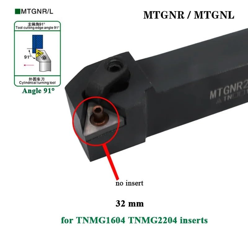 1PC MTGNR3232P16 MTGNR3232P22 Lathe CNC Cutting Tool MTGNR MTGNL External Turning Tool Holder for TNMG160404 TNMG220404 Inserts(MTGNR3232P22)