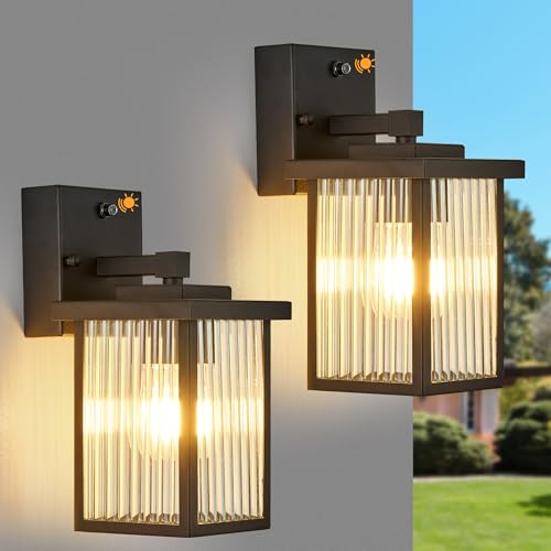 starhyams 2 Pack Dusk to Dawn Outdoor Wall Light H10.6 in Front Proch Light by starhyams - Used condition - US$37.99