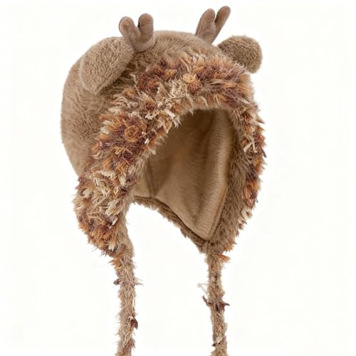 Gorro con orejeras infantil de felpa suave con ajuste cómodo para el viento 6