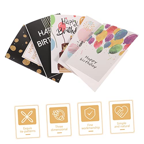 COHEALI 24 Conjuntos De Cartões De Aniversário Presentes Cartões De Bênção De Feliz Aniversário Cart