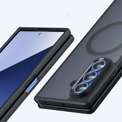 Image of For Galaxy Z Fold 7 Case, Translucent Design, Shockproof, Back Mounted, Magnetic, Compatible with MagSafe, Matte Case, US Military MIL Standards Certified, TPU + PC Material, Lightweight, Simple, No