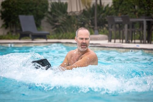 Image of Aquastrength Hydro-Tone Total Body Pool Exercise System, Isokinetic Functional Water Weights, Bells 12 inch x 7.5 inch, Fins 6.5 inch x 2.5 inch, Quick Start Guide Included