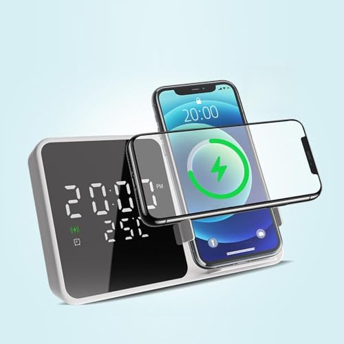 Réveil multifonction IHAO sur table de chevet pour charger votre téléphone sans fil