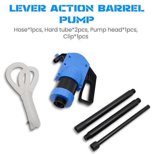 Image of Lever-operated Drum Pumps.55 Gallon Plastic Hand Lever Drum Pump is 1 Pint Per Stroke.Lever Action Drum Pump for High Viscosity Oils, Agricultural Chemicals with 2 Meters of 3 /4 inch Corrugated Hose