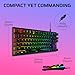 HyperX Alloy Origins Core - Tenkeyless Mechanical Gaming Keyboard, Software Controlled Light & Macro Customization, Compact Form Factor, RGB LED Backlit, Linear HyperX Red Switch,Black