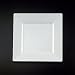 Squares 9.5" Dinner Plate, White (Set of 10)