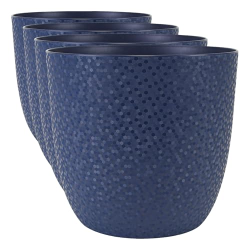 Cache-pot Opale Ø 22 cm EDA bleu profond pour harmoniser vos plantes - 2