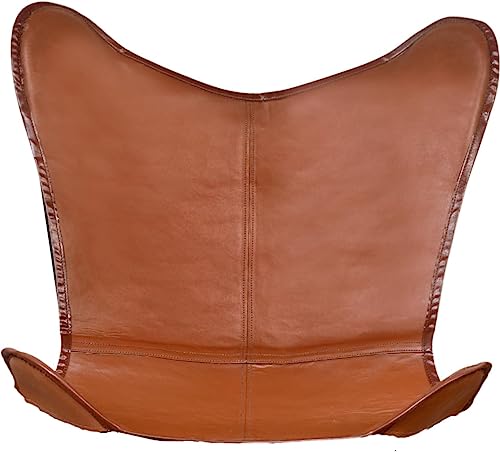 SHIVERO HOMES Leather Butterfly Chair Covers Solid Leather Waterproof and Oilproof Stretch Dining Chair Protector Cover Slipcover Tan Color for Livingroom Chair Only Cover