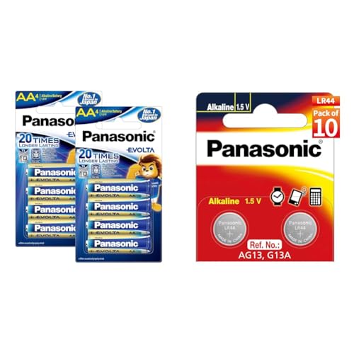 Image of Panasonic Evolta AA Alkaline 1.5V Battery, 20 Times Longer Lasting Than Standard zinc Carbon Batteri