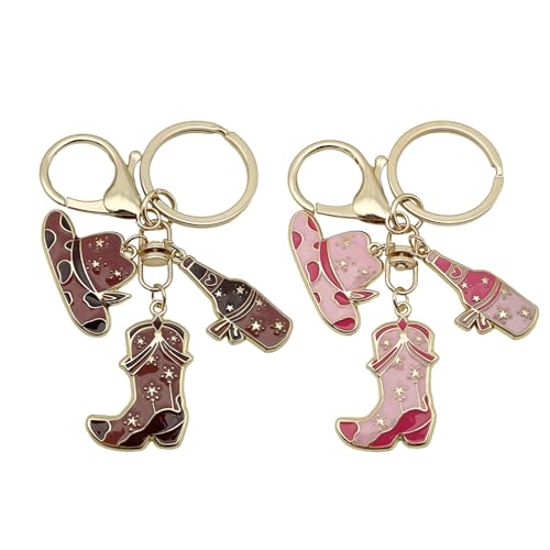 2 Piezas De Coles De Botas De Vaquero Occidental, Llavero Creativo Y Personalizado, Remolque De Bolsas De Moda Y Regalo De Chicas Divertidas.