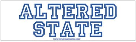 Bumper Sticker Guru 1059 - Altered State - Blue and White. - Removable Bumper Sticker 10 x 3 inches