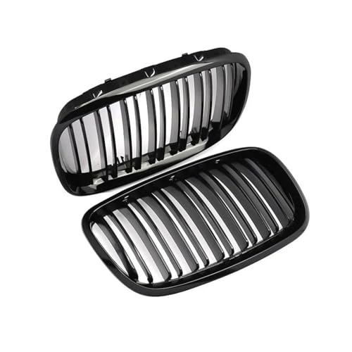 Calandre avant pour BMW X5 E70 X6 E71 2007-2013 double lamelles noir brillant - 6