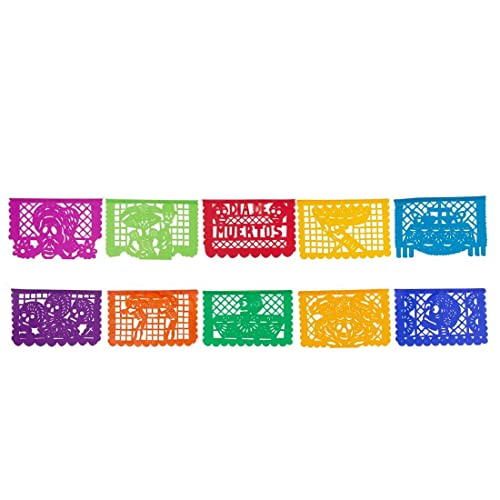 FANMEX - Fantastik - Authentisches mexikanisches Girlande - Tag der Toten - Papel picado 4 Meter (Papier) Cover