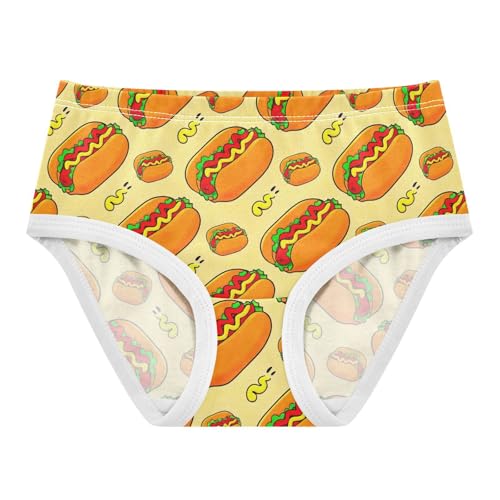 Joisal Girls Underwear Toddler 2t Cotton Girl Panties Cute Print Undies Kids Briefs Cartoon Hot Dogs