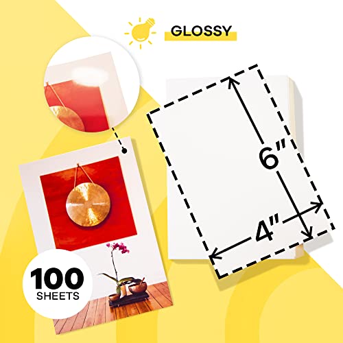 Glossy Photo Paper For Printer 4X6” X 100 Sheets - Picture Paper For Printer - Works With Inkjet Printer // Paper Plan #TOP1