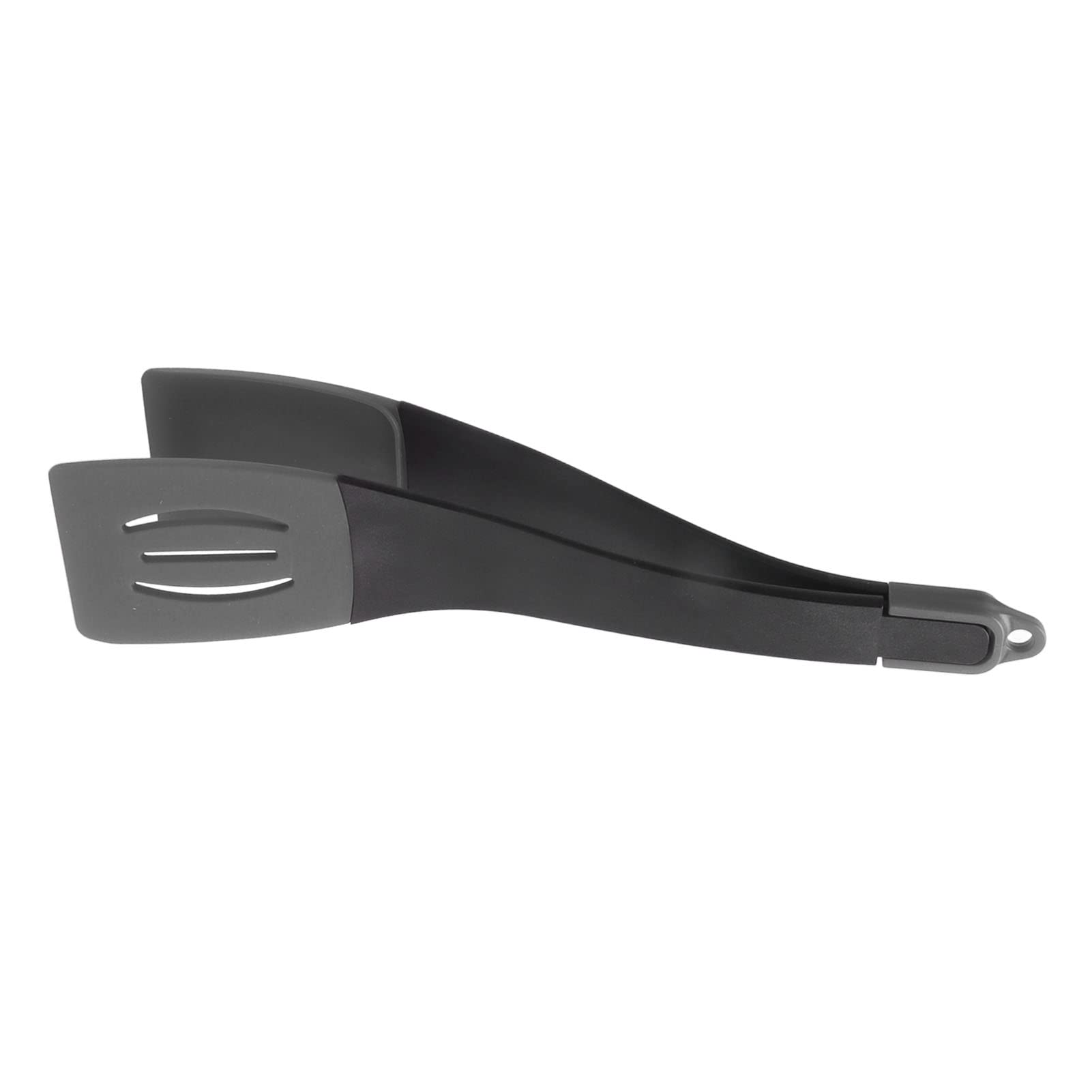 Ejoyous Pinzas de Cocina Pinzas de Cocina de Silicona con Diseño de Bloqueo 446 °F Resistente Al Calor Punta 3 en 1 Agarre Antideslizante para el Hogar Restaurante Barbacoa Hornear Freír (Gris negro)