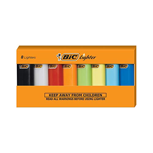 BIC Mini Lighter, Assorted Colors, Set of 8 Lighters