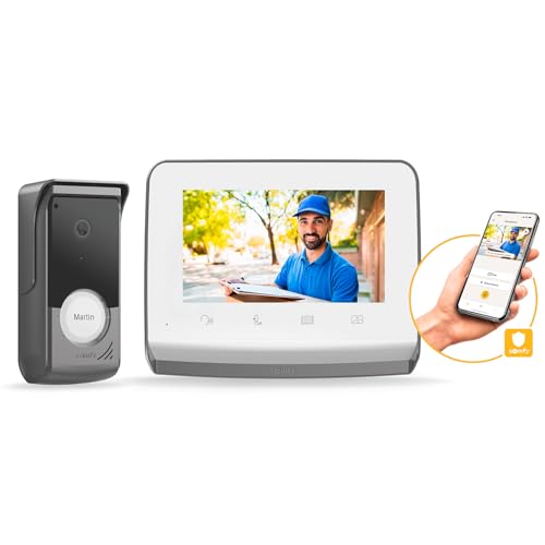 somfy 1871229 – Visiophone V350 Connect | Interphone connecté | Ecran 7 pouces | Vision nocturne | Gestion des visites à distance via l’app Protect |...