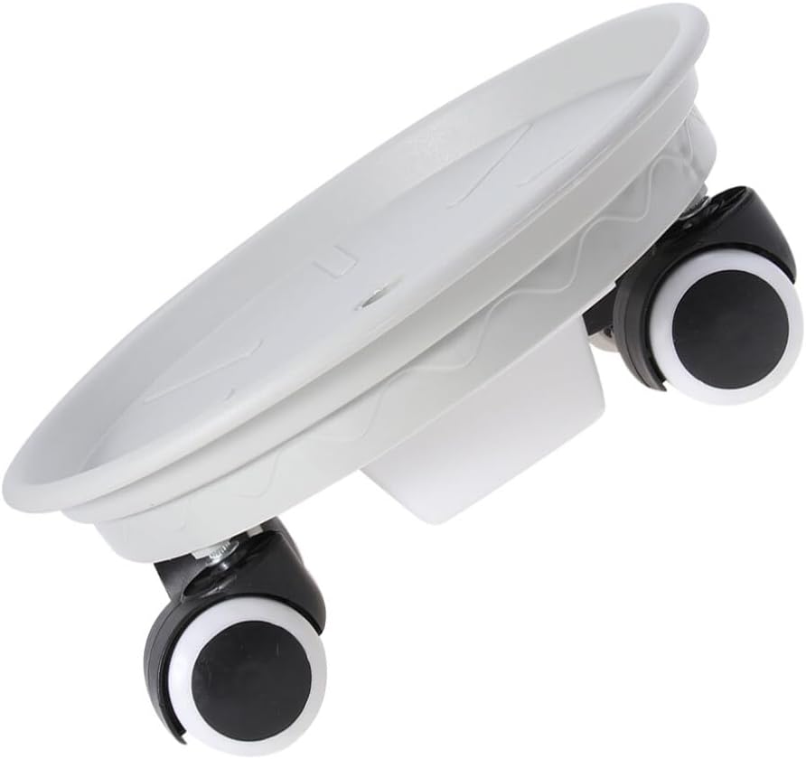 Yardwe Plastic Plant Roller Base Wheels Breathable Planter Tray for Nordic Outer for Indoor and Outdoor Gardening