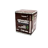 DON PALILLO- 500 Agitadores de Madera Desechables de 11 cms. Envueltos Individualmente. (1)