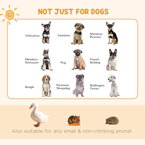PawHut Dog Pen, 8 Panel Dog Playpen DIY Design with Door, for Small-sized Dogs, Puppies, Small Animals, for Indoor/Outdoor Use, 61cm High - Image 4